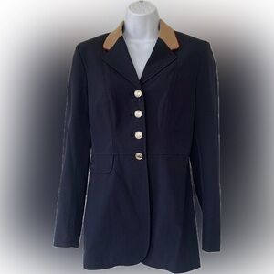Grand Prix Navy Blue tech lite soft shell hunter jumper equestrian jacket